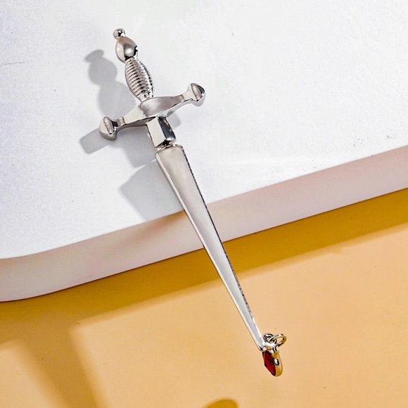 Any 2/$20! Silver Sword Studs w/Jacket Earrings - Picture 3 of 9